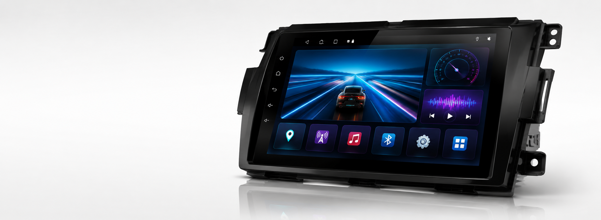Modern car audio and screen system