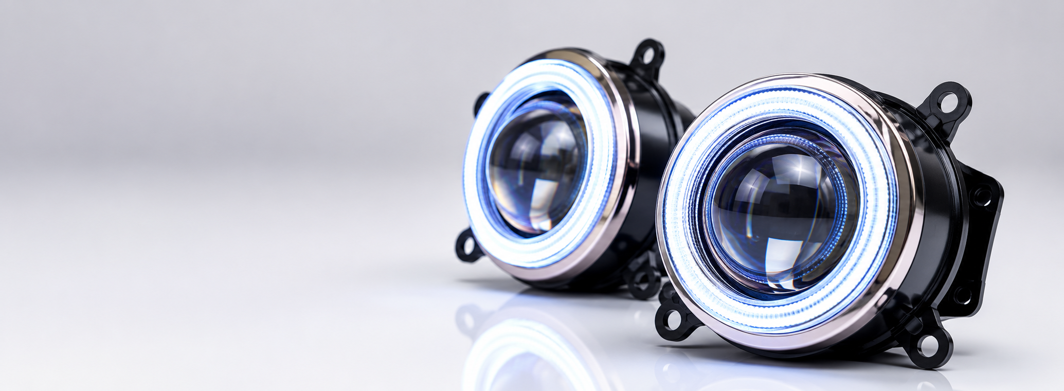 Bi-LED projector and lighting accessories